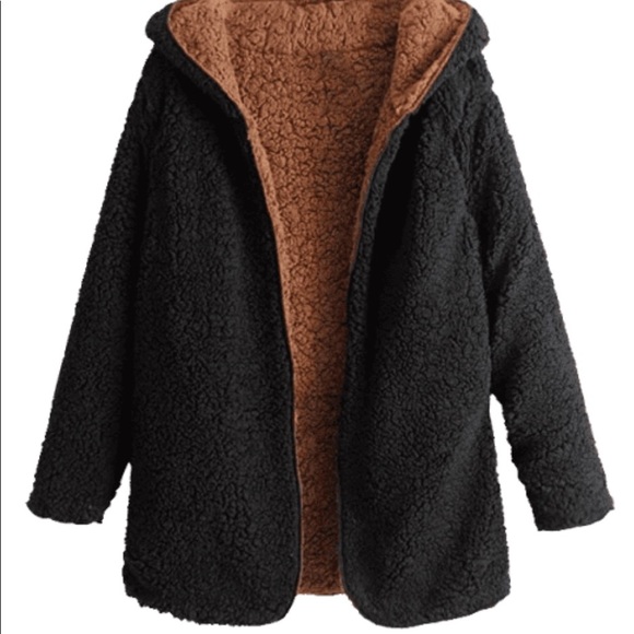 Zaful Jackets & Blazers - Open front lamb wool coat (faux)
